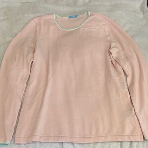 J. McLaughlin Pink Top with Green Trim